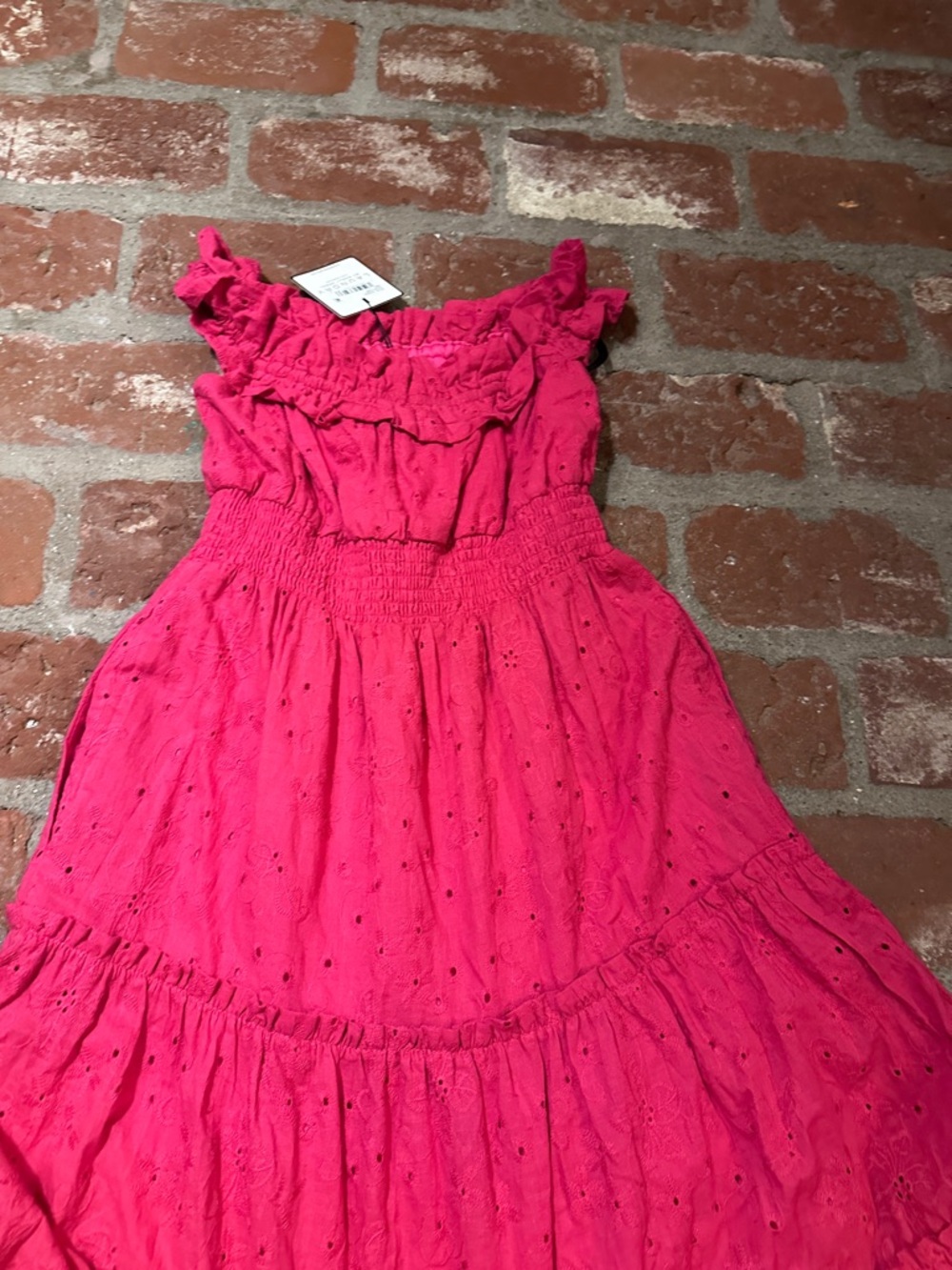 NWT Laundry By Shelli Segal Bright Pink Rose Size 4 Off the Shoulder Maxi Dress - Picture 14 of 16
